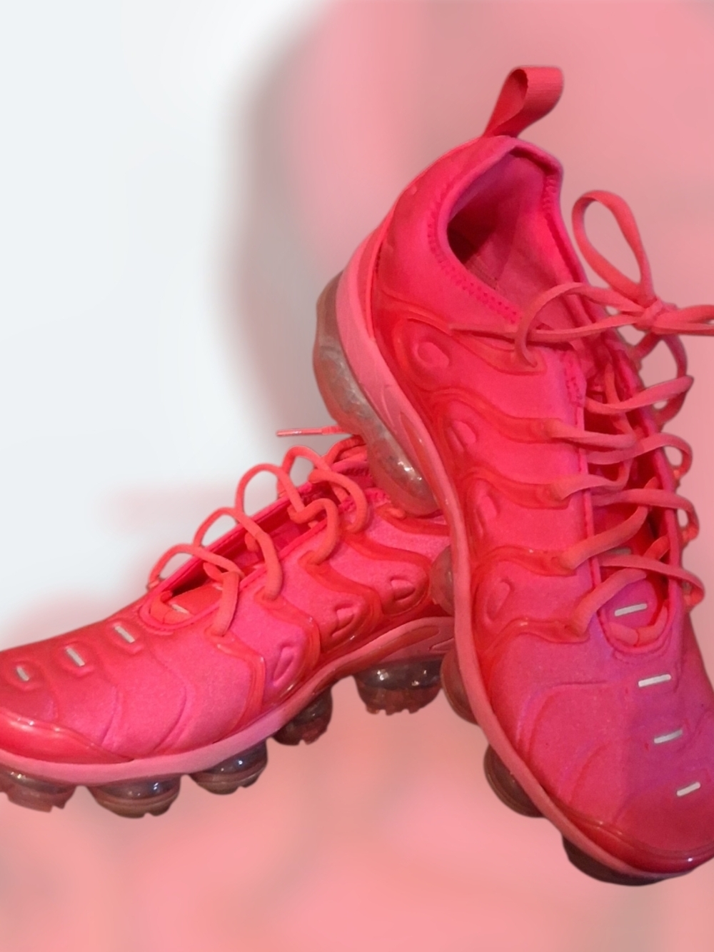 Nike Women’s Bright Pink Athletic VaporMax-Style Sneakers